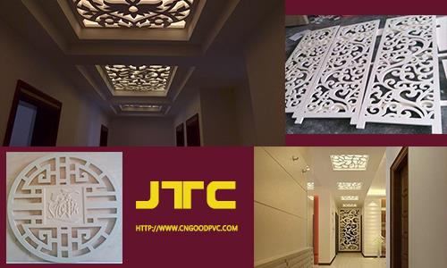 Taulers durs de PVC decorats amb materials decoratius